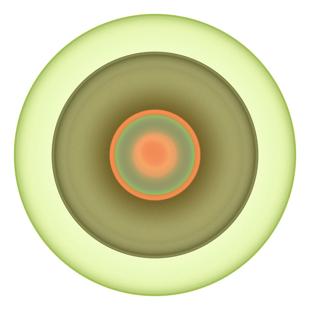 Concentric circles form a colorful, layered design