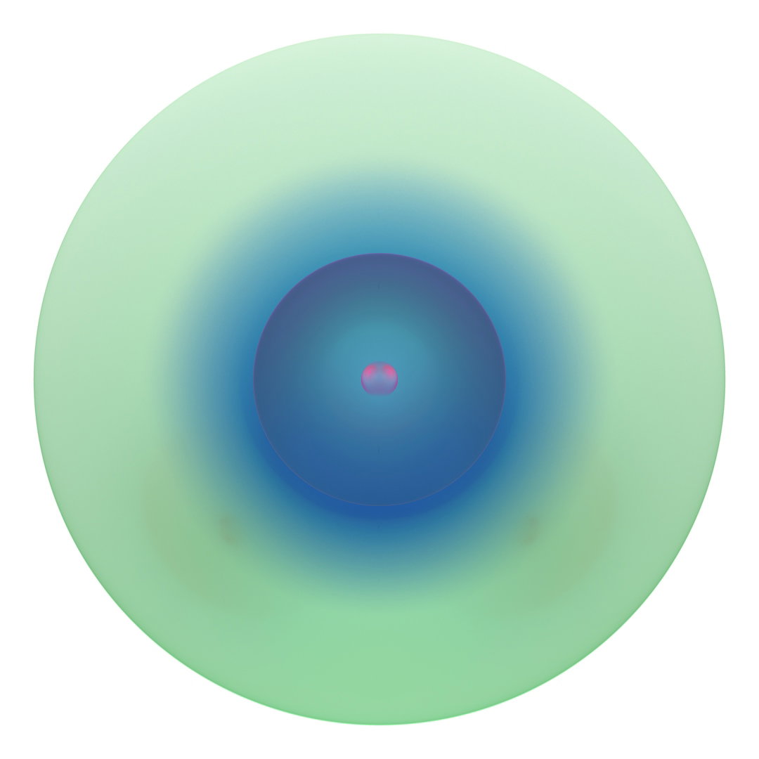 Concentric circles of color in a soft gradient